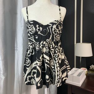 Black and white corset top